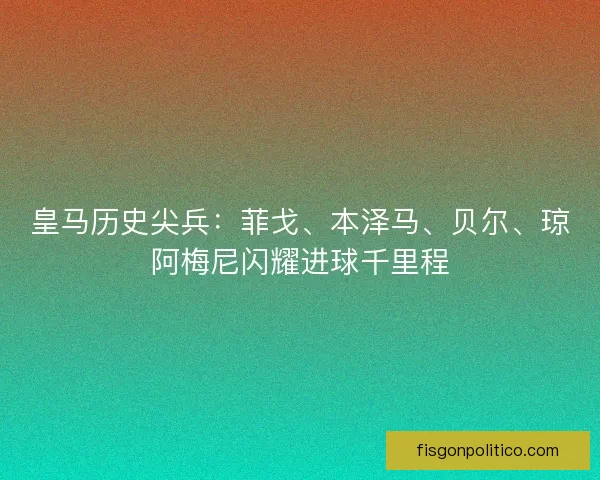 皇马历史尖兵：菲戈、本泽马、贝尔、琼阿梅尼闪耀进球千里程